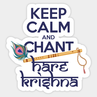 Keep Calm and Chant Hare Krishna Mantra Chanting Hinduism Sticker